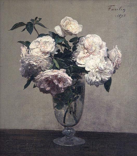Henri Fantin-Latour Vase des roses Spain oil painting art